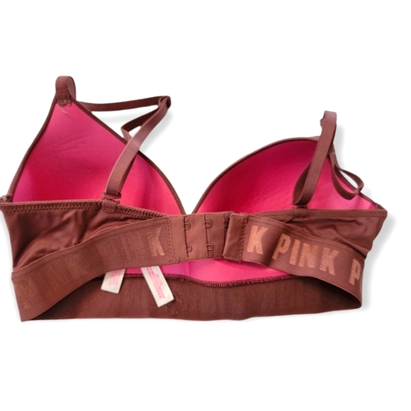 Pink Victoria's Secret Wray Everywhere Wireless Lightly Lined Bra 32C Purple - Picture 4 of 7